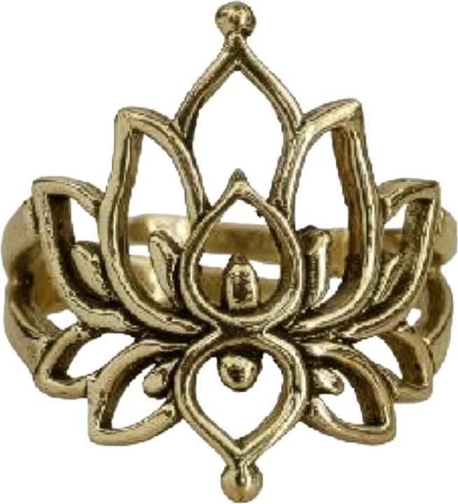 Produktbild Star Piercing Ring vergoldet filigrane Lotusblume (57)
