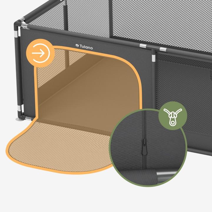 Immagine prodotto Tulano Cozy 22 Graphit Kinderlaufstall - 180 cm (120 cm, 180 cm)