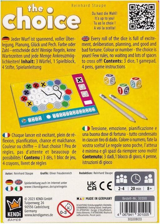 Actual product image Kendi Games The Choice (mult) (German, French, Italian, English)