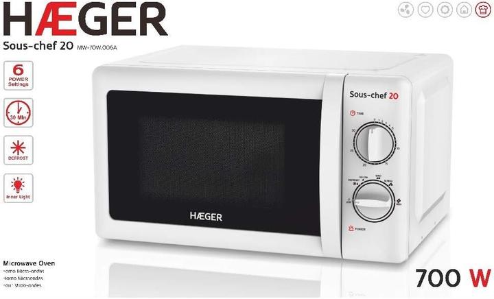 Produktbild Haeger Sous-Chef 20 Microwave White (20 l)
