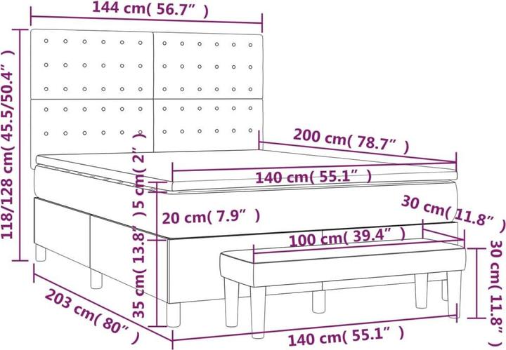 Produktbild vidaXL Callen (140 x 200 cm)