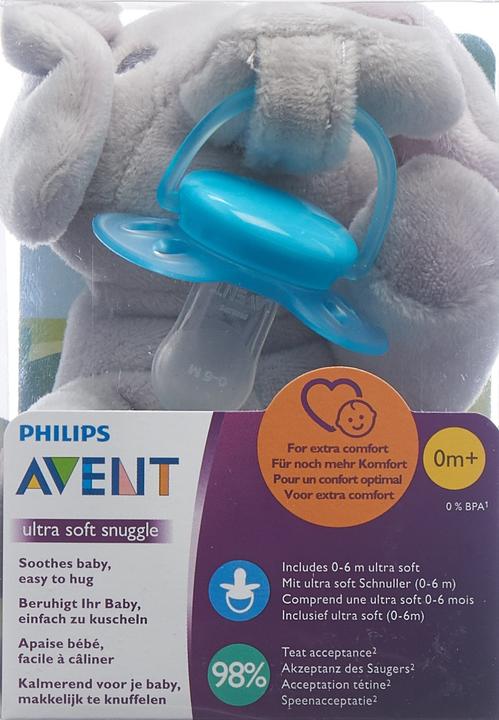 Produktbild Philips Avent Snuggle Elefant (1 x, ab Geburt)