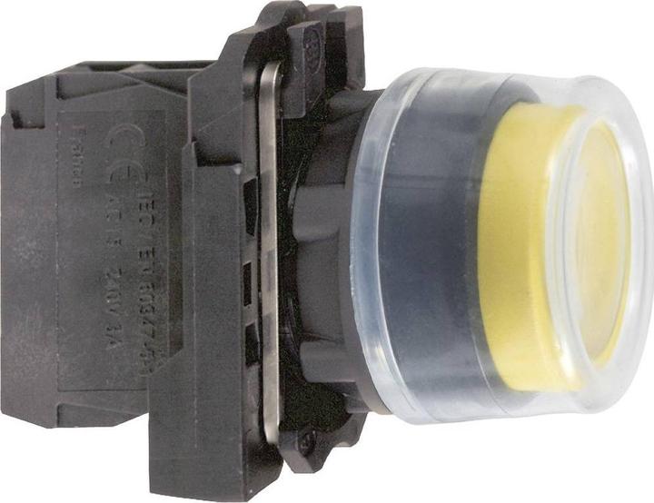 Actual product image Schneider Electric Pushbutton, +silicone cap, yellow, 1S, XB5AP51