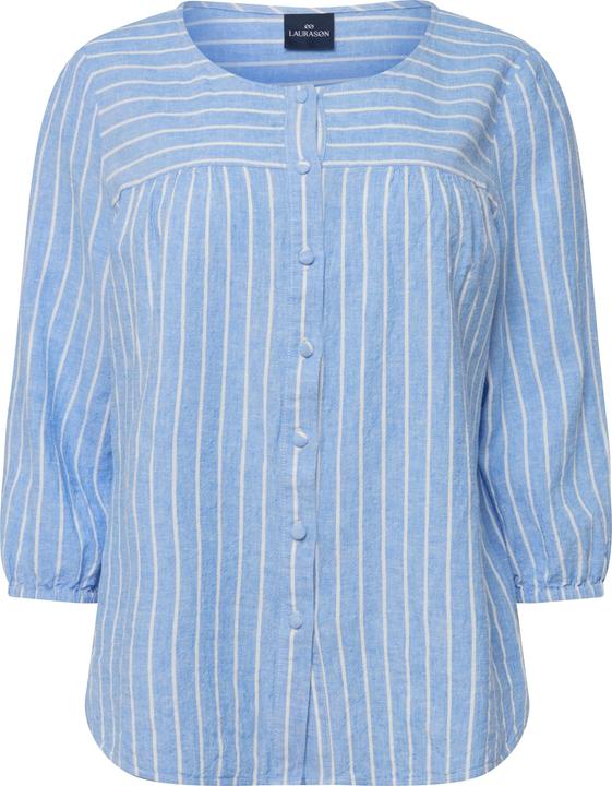 Immagine prodotto Laurasøn Bluse, Leinenmix, Streifen, Rundhals, 3/4-Ärmel (S)