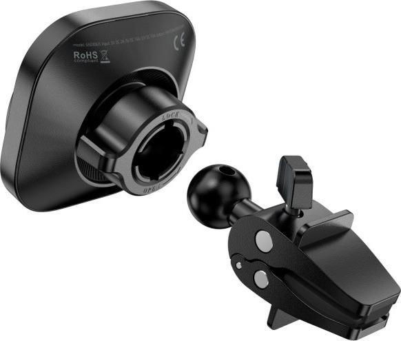 Actual product image Swissten Magstick Compact Magnetic Car Holder With Wireless Charger 15W/7.5W(Magsafe Compatible)