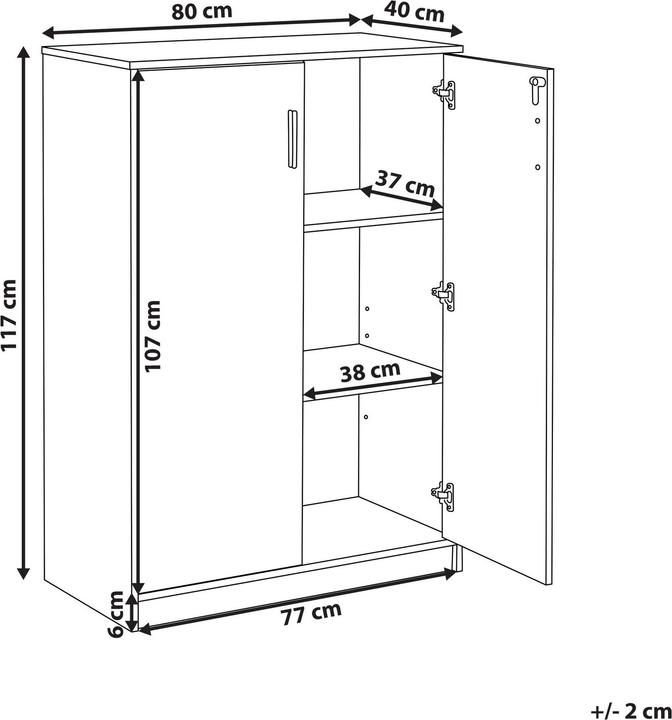 Actual product image Beliani Zehna (80 x 40 x 117 cm)