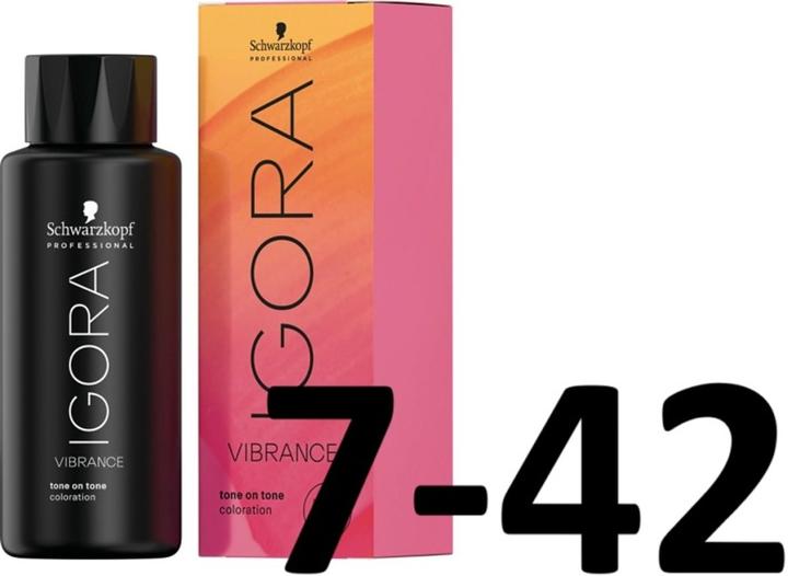 Immagine prodotto Schwarzkopf Igora Vibrance 7-42 Biondo Medio Beige Cenere 60 ml (7-42 Biondo medio Cenere beige)