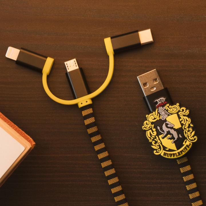 Produktbild PowerSquad Ladekabel 3in1 Hogwarts Hufflepuff (1 m, USB 3.0)