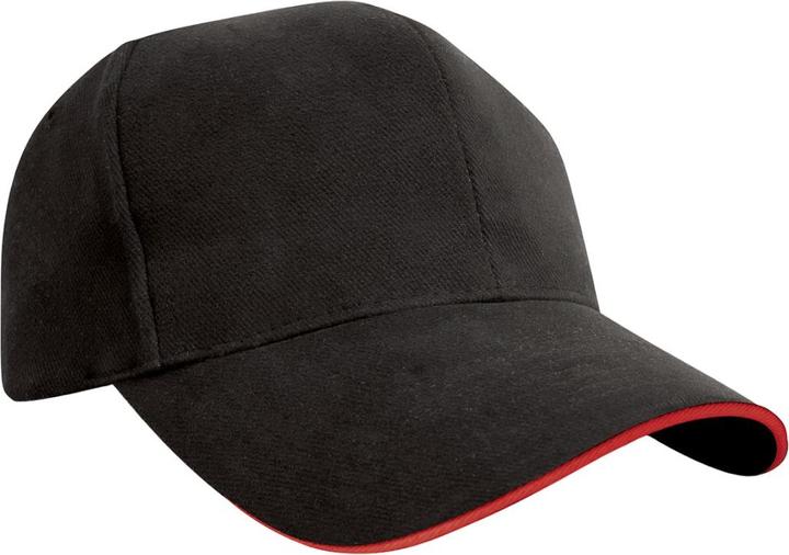 Actual product image Result Pro Style Heavy Cotton Sandwich Peak Baseball Cap (One size)