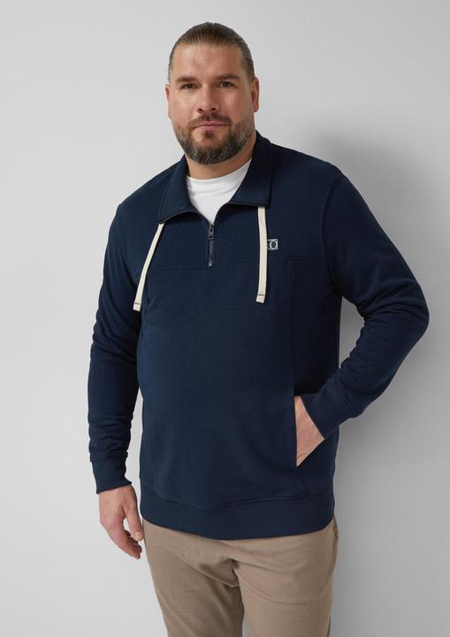 Produktbild s.Oliver Sweatshirt Sweatshirt mit Eingrifftaschen und Label-Patch (3XL)
