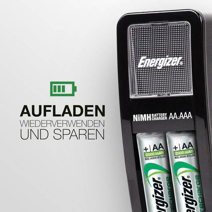 Image du produit Energizer Recharge Mini (2 pcs, AA, 2000 mAh, Piles rechargeables + chargeur)