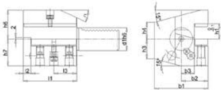 Actual product image Magni FORTIS VDI Axial tool holder right C3 50x32mm overc.