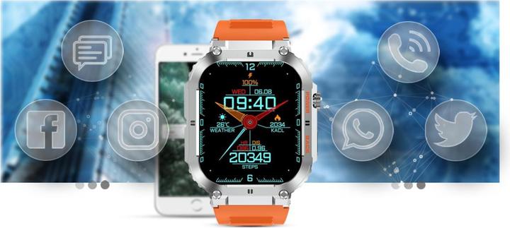 Produktbild Gravity SMARTWATCH MĘSKI GT6-4 - WYKONYWANIE POŁĄCZEŃ, MONITOR SNU (sg020d)