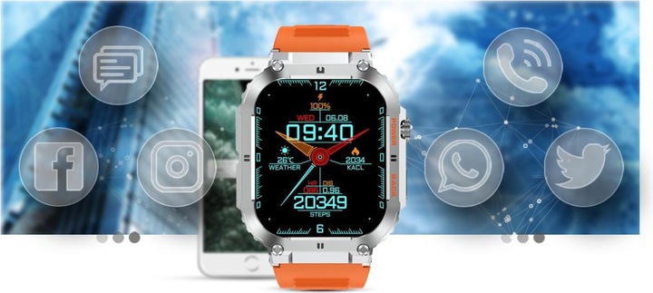 Immagine prodotto Gravity SMARTWATCH MĘSKI GT6-4 - WYKONYWANIE POŁĄCZEŃ, MONITOR SNU (sg020d)