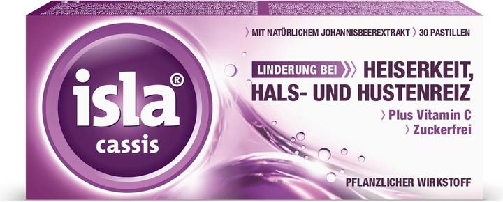 Actual product image Isla Moss Cassis Pastilles Stk (30 Piece)