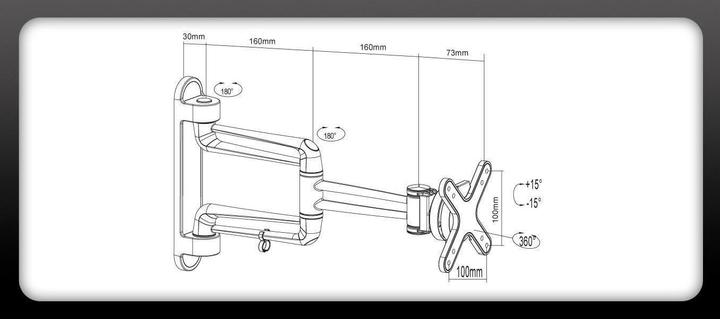 Actual product image PureMounts Pm-Style-23c (Wall, 23", 15 kg)