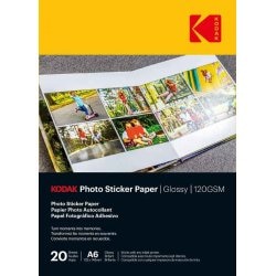Immagine prodotto Kodak Carta fotografica adesiva lucida 120gsm A6x20 (3510652) (120 g/m², 20 x)