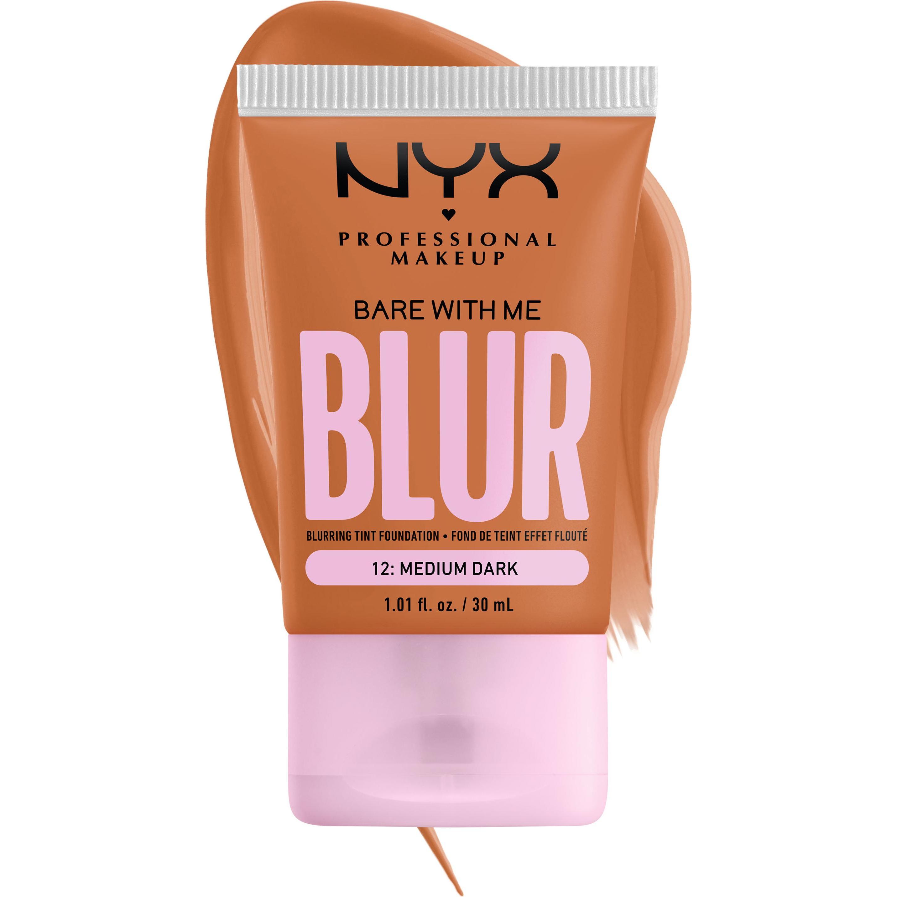 NYX Professional Make-Up, Foundation, Bare With Me (12 Medium Dark)