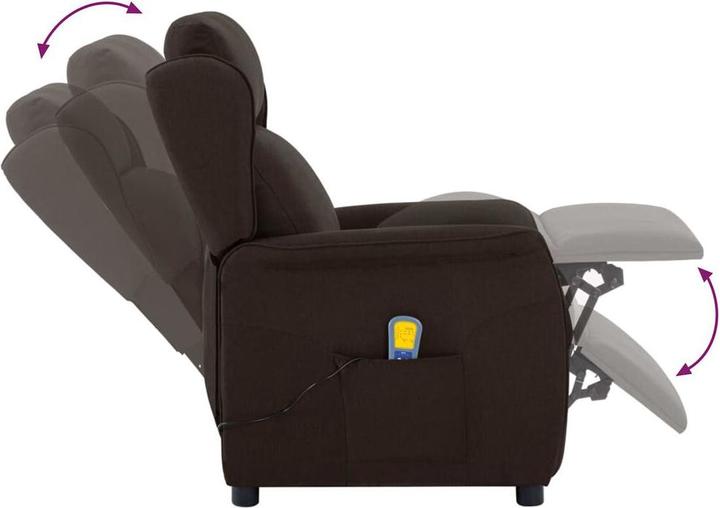 Produktbild VidaXL Massagesessel Dunkelbraun Stoff