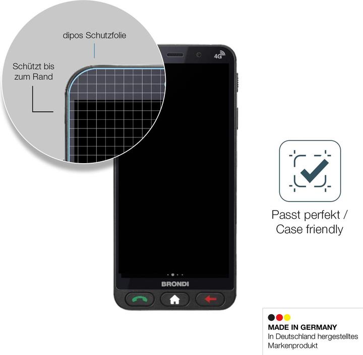 Produktbild Dipos Anti-Shock Displayschutz Matt 9H (1 Stück, Brondi Amico)