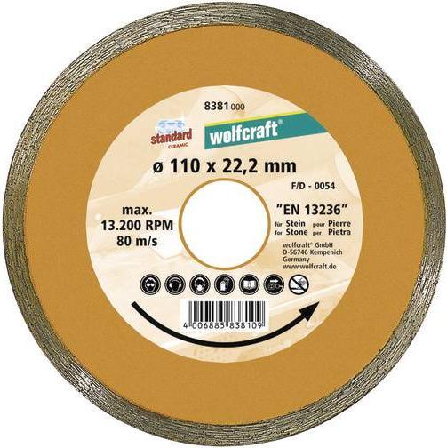 Produktbild wolfcraft 1 Diamant-Trennsch. Stand.Ceramic ø110mm