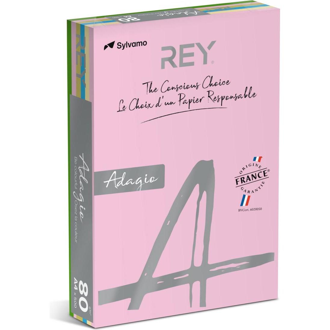 Rey, Kopierpapier, Farbiges Papier RYADA080X910 Farbig Sortiert 80 g/m² (80 g/m², 500 x, A4)