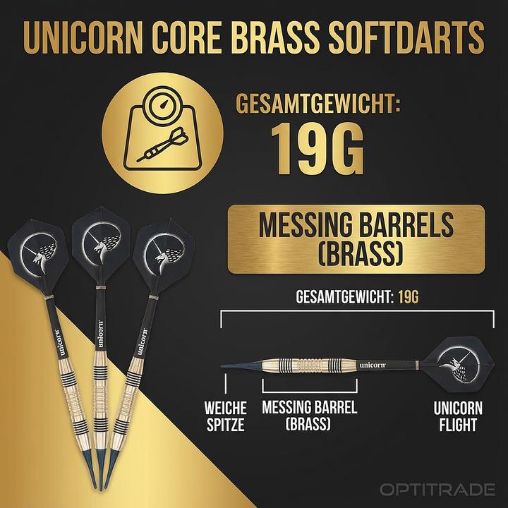 Produktbild Unicorn Core Brass Soft Darts (19 g)