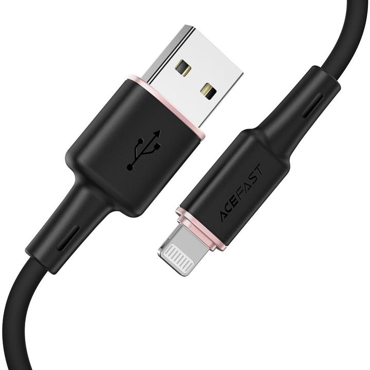 Actual product image Acefast MFI USB cable - lightning 1.2 m, 2.4 A white (C2-02 white) (1.20 m, USB 2.0)