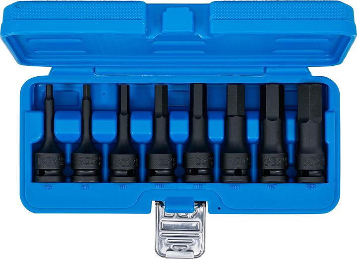 Produktbild BGS Kraft-Bit-Einsatz-Satz | Antrieb Innenvierkant 12,5 mm (1/2") | Innensechskant 5 - 19 mm | 8-tlg. (Innensechskant 5 - 19 mm)