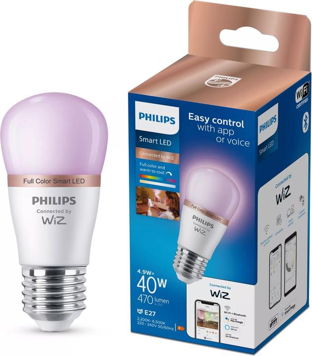 Produktbild Philips PHI WFB 40W P45 E27 922-65 RGB 1PF/6 (E27, 470 lm, 1x)