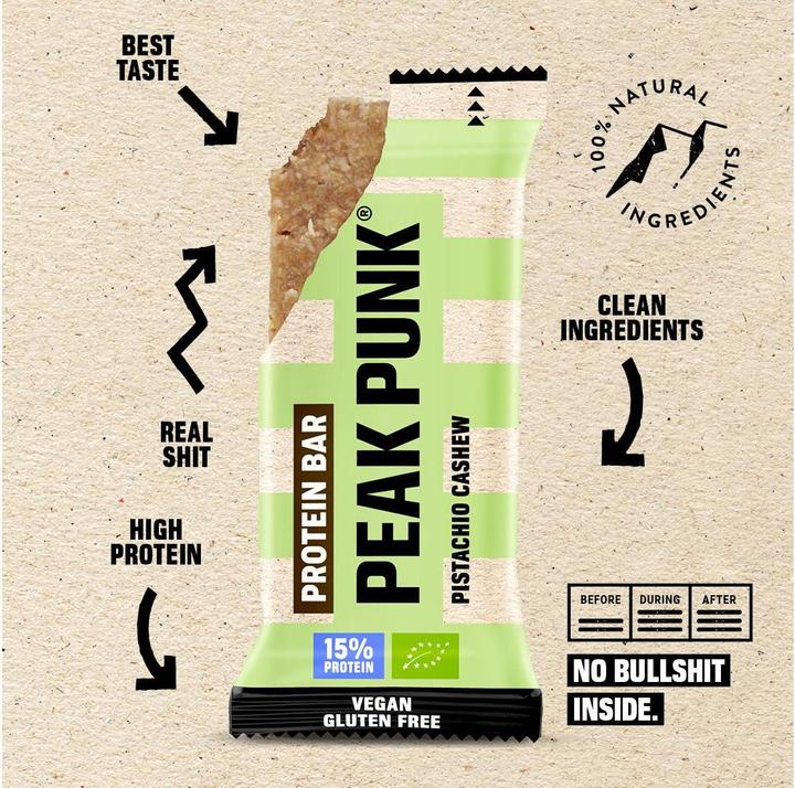 Produktbild Peak Punk Bio Protein Bar (Pistazien, 12 Stk., 55 g)