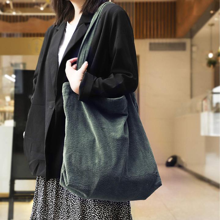 Produktbild Only-Bags.Store Umhängetasche Grosse Kapazität Cord Umhängetasche Retro Handtasche für den täglichen Gebrauch, Büro