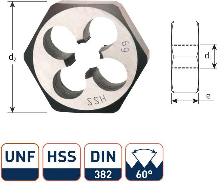 Produktbild Rotec 374.0030 HSS Sechskantmuttern DIN 382 UNF 7/8-14