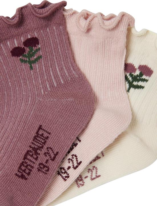 Produktbild Vertbaudet 3er-Pack Mädchen Baby Socken mit Blumen (3er Pack, 18)