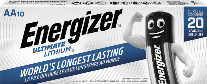 Actual product image Energizer Ultimate Lithium (10 pcs., AA, 3000 mAh)