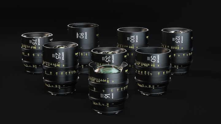 Immagine prodotto Dzofilm Kit 8 lenti Vespid Prime (16 T2.8 + 25/35/50/75/100/125 T2.1 + Macro 90 T2.8) metriche (L-mount, Full-frame)