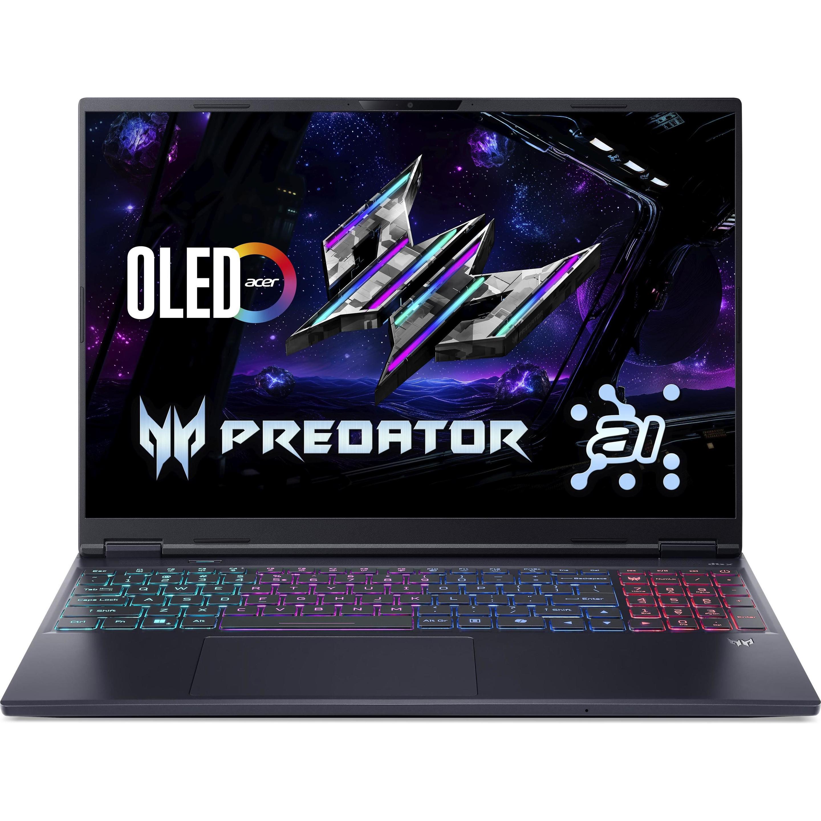Acer Predator Helios Neo 16S AI OLED RTX 5070 (16", 1000 GB, 32 GB, DE, Intel Core Ultra 9 275HX), Notebook, Zwart