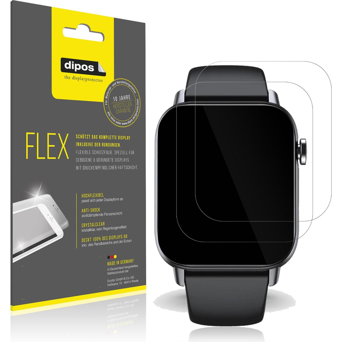 Dipos 3D Full Cover Schutzfolie, Smartwatch Schutzfolie, Transparent