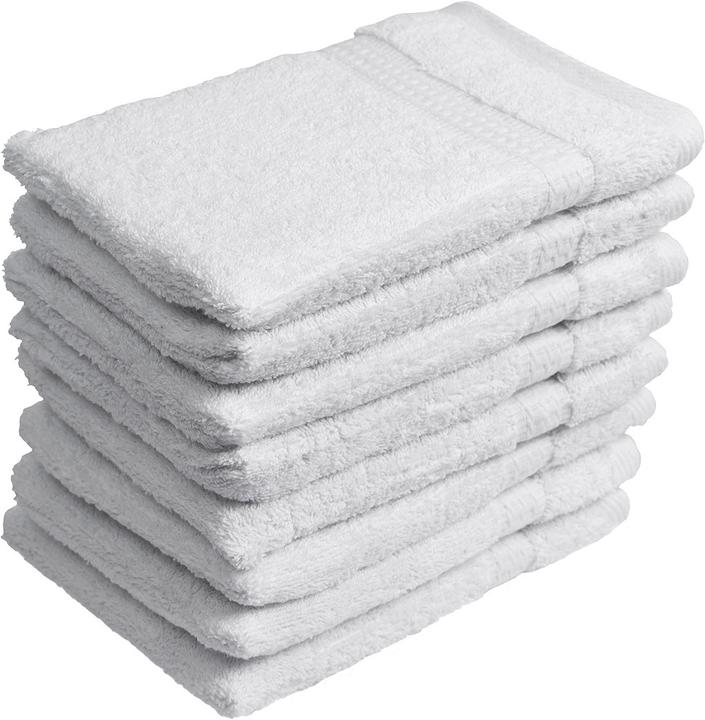 Casativo 8er-Set Waschhandschuhe aus 100% Baumwolle, weiss (21 x 16 cm)