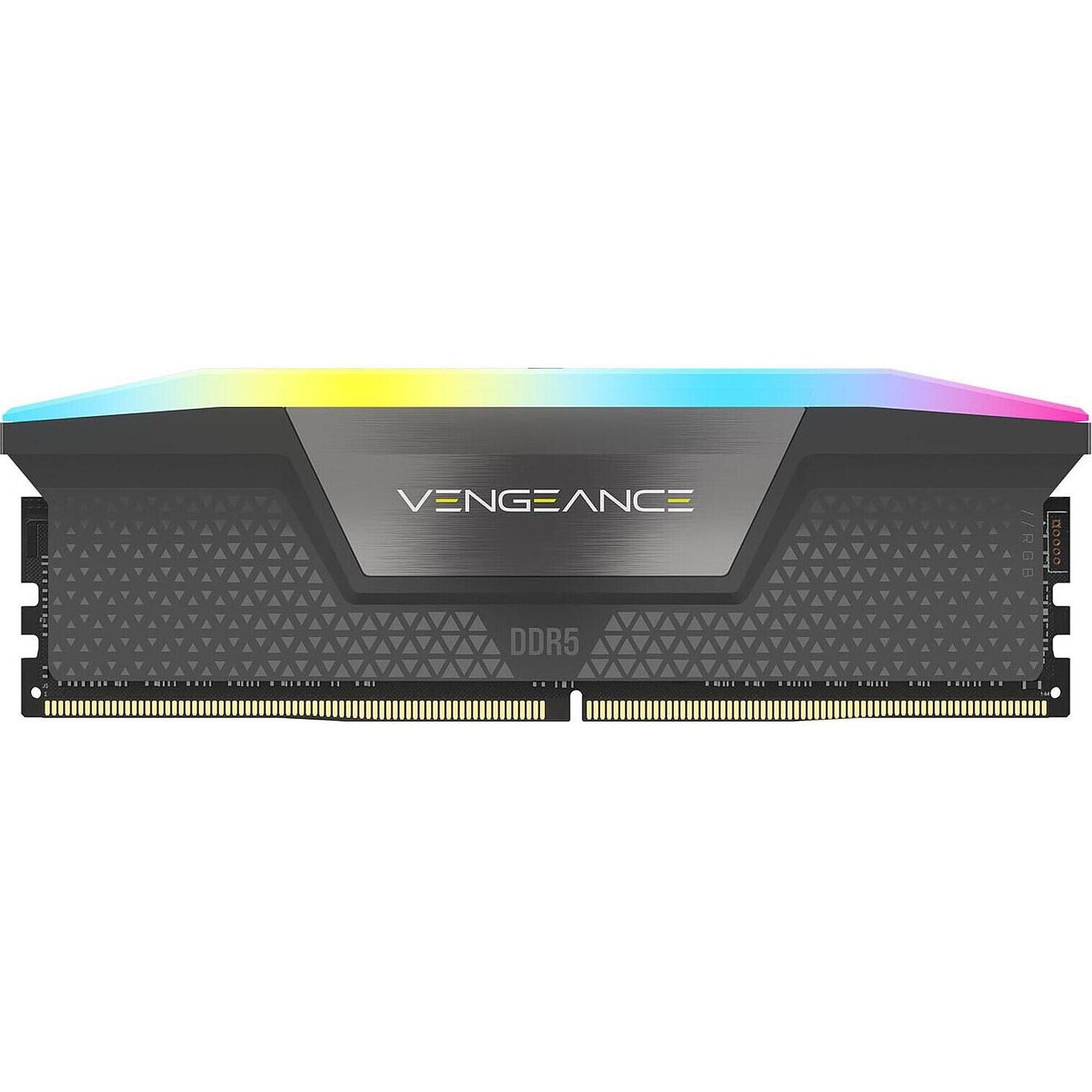 Thumbnail - Corsair RAM D5 5200 16GB C40 Vengeance RGB (1 x 16GB, 5200 MHz, DDR5-RAM, DIMM), RAM, Schwarz