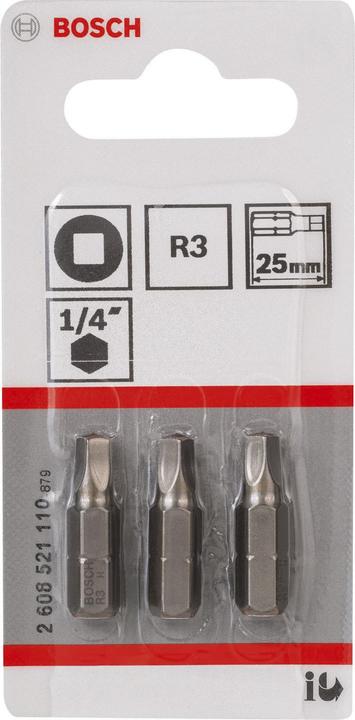 Actual product image Bosch Professional Zubehör Square bit 3 Accessories ext (Inner square)