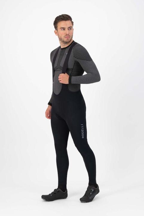 Immagine prodotto Rogelli Pantaloncini da ciclismo Essential da uomo - Pantaloncini lunghi da ciclismo con bretelle - Nero (XXL)