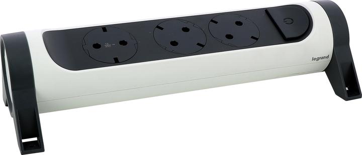 Actual product image Legrand Rotatable socket strip 3x socket, without cable white-black 694543 (3 x, CEE, CEE 7/3)