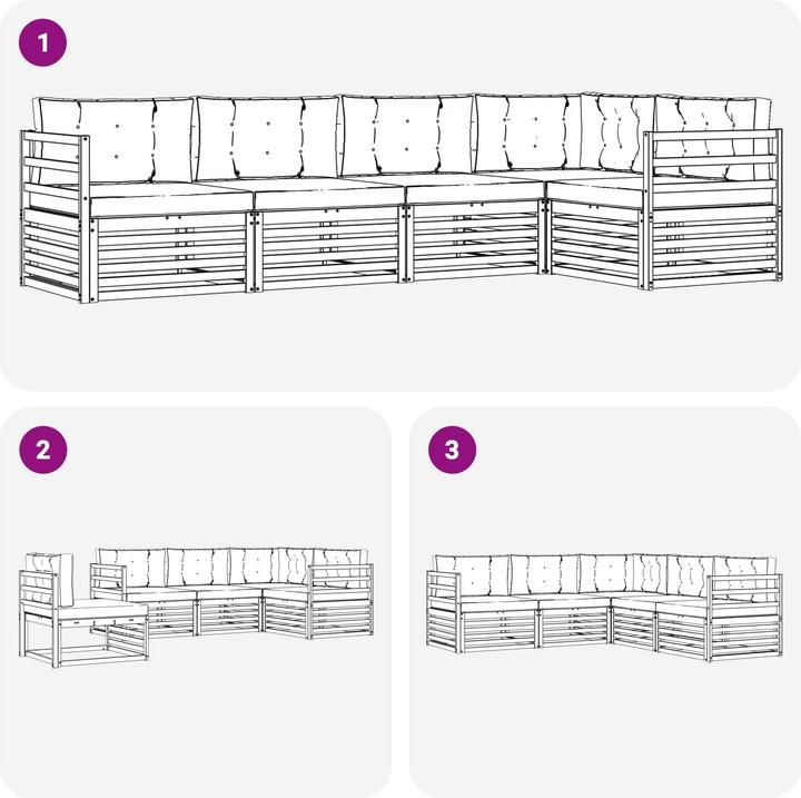 Produktbild vidaXL Outdoor-Sofa