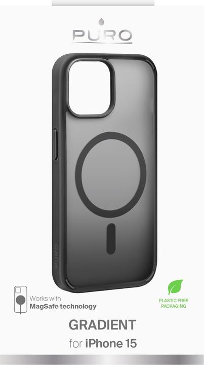 Actual product image Puro Gradient Cover iPhone 15 black (Apple iPhone 15)