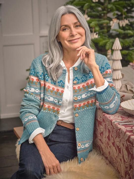 Produktbild Woolovers Nordic Strickjacke Rundhalsausschnitt (S)