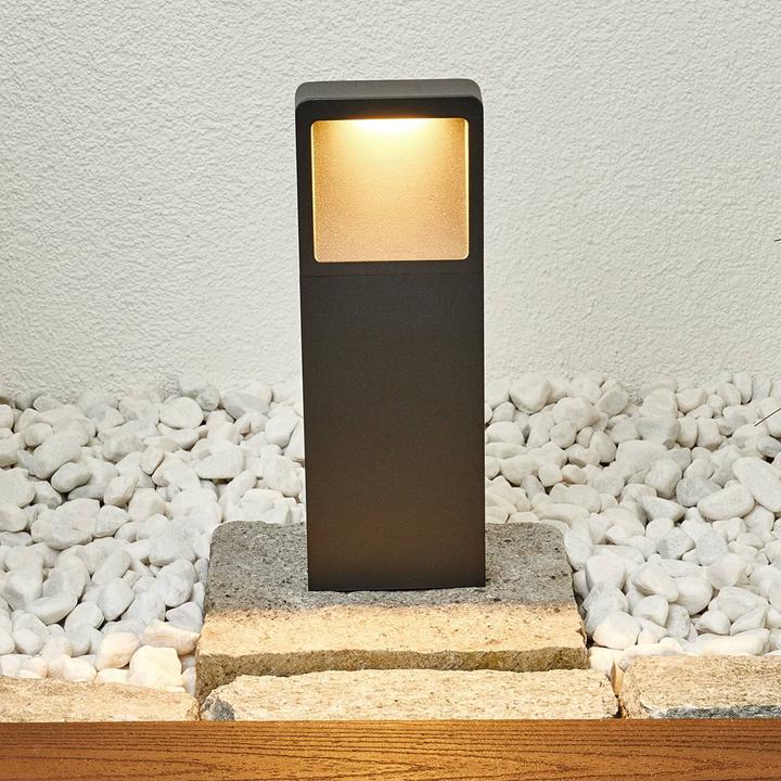 Actual product image Lucande Leya LED outdoor garden light IP54 Graphite (IP54)