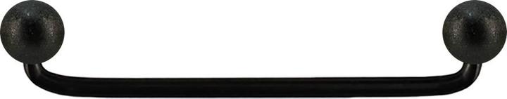 Immagine prodotto Star Piercing Surface Barbell schwarz 90° mit zwei Kugeln gesprenkelt (senza ottone, Acciaio chirurgico 316L)