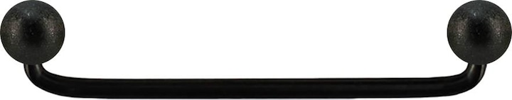 Produktbild Star Piercing Surface Barbell schwarz 90° mit zwei Kugeln gesprenkelt (Chirurgenstahl 316L)