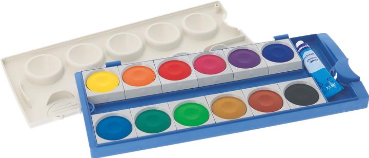 Image du produit Pelikan Encre fluorescente en boîte d'encre opaque Eco, 12 couleurs (Multicolore, 12 ml)